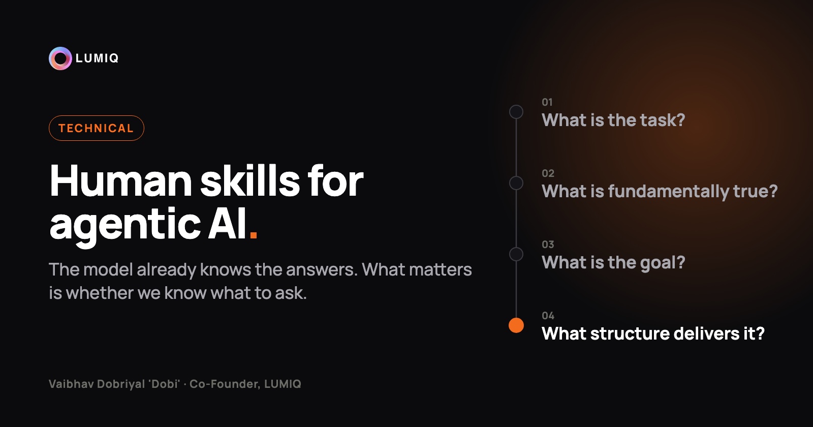 Human skills for agentic AI: four questions to ask before asking an LLM or designing an agent
